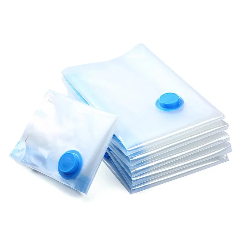 5pcs Thickened Vacuum Compression Bag, Transparent Quilt Vacuum Bag, Storage Bag, Household Clothing Storage And Sorting Bag