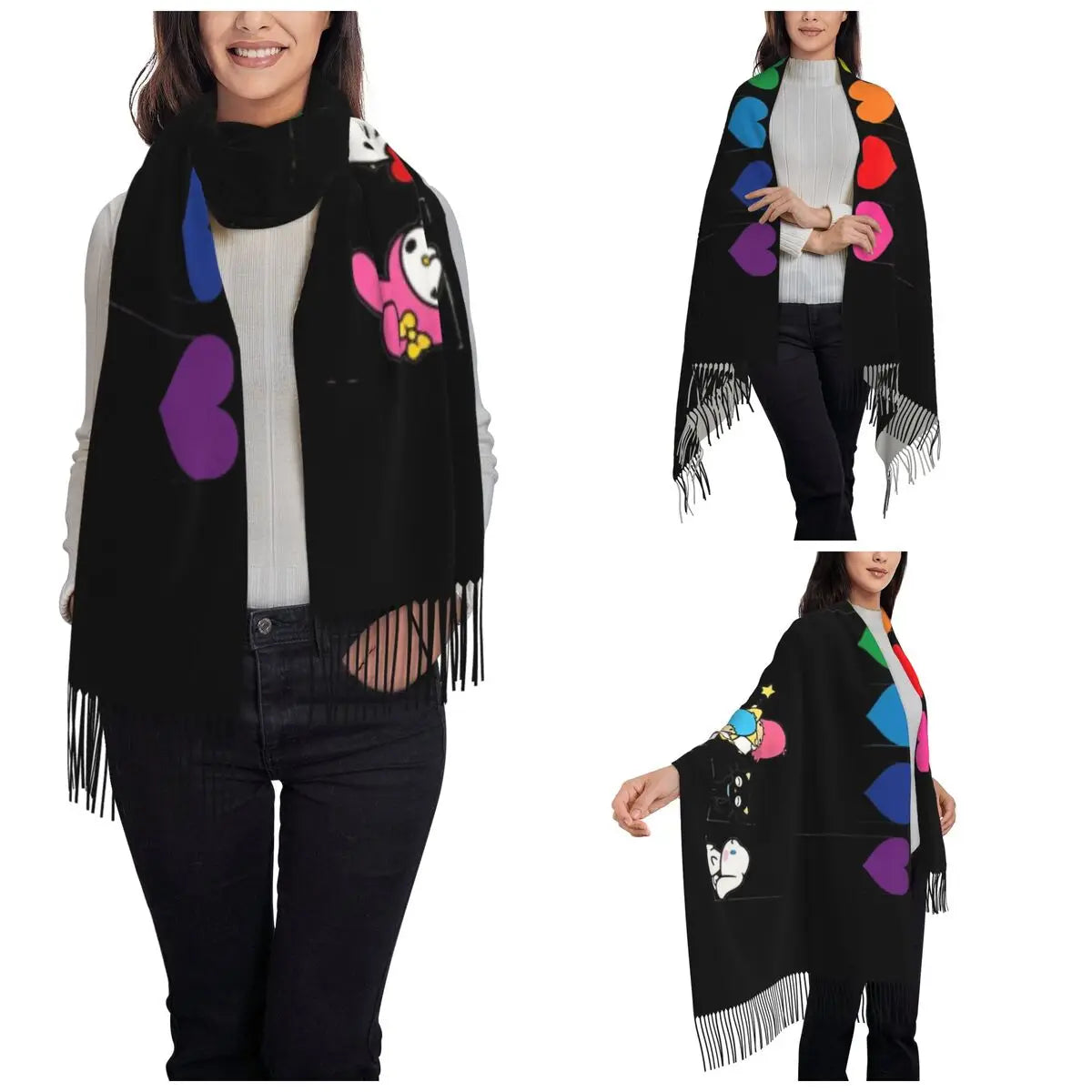 Hello Kitty And Friends Sanrio Rainbow Scarf