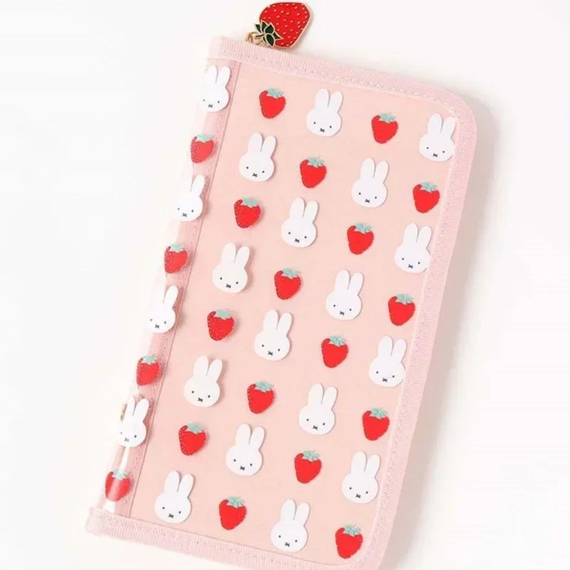 Miffys Strawberry Lovely PVC Transparent Girl Hand Account Bag