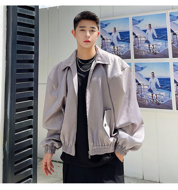 Summer All-match Fashion Trendy Sense Padded Shoulder Youth Short Jacket