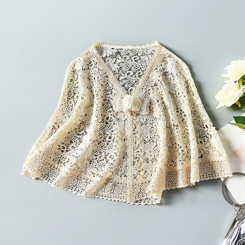 Wedding Shawl Vintage Cardigan Lace Thin Coat