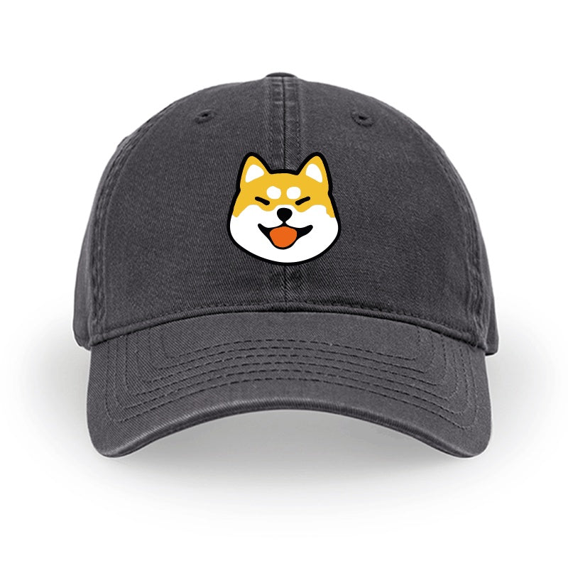 Men And Women Simple Cotton Shiba Inu Pattern Hat