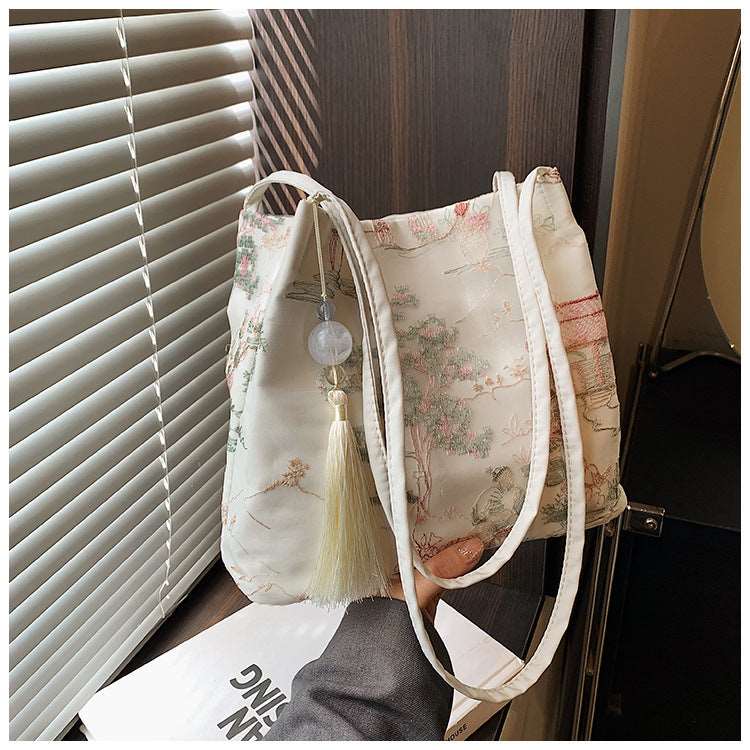 Casual Fashion Shoulder Cloth Popular Bucket Bag