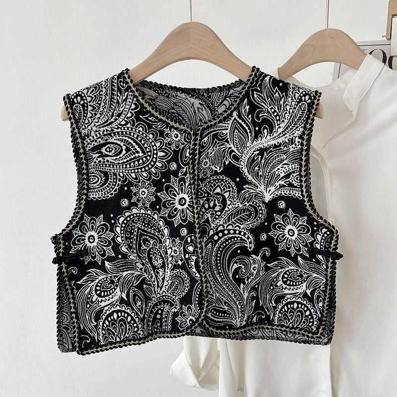 Spring And Summer New Ethnic Style Retro Small Shawl Women's Outer Vest Embroidered Vest