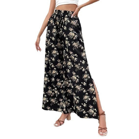 Beautiful Fashion Loose Casual Fashion Printed Wide-leg Pants