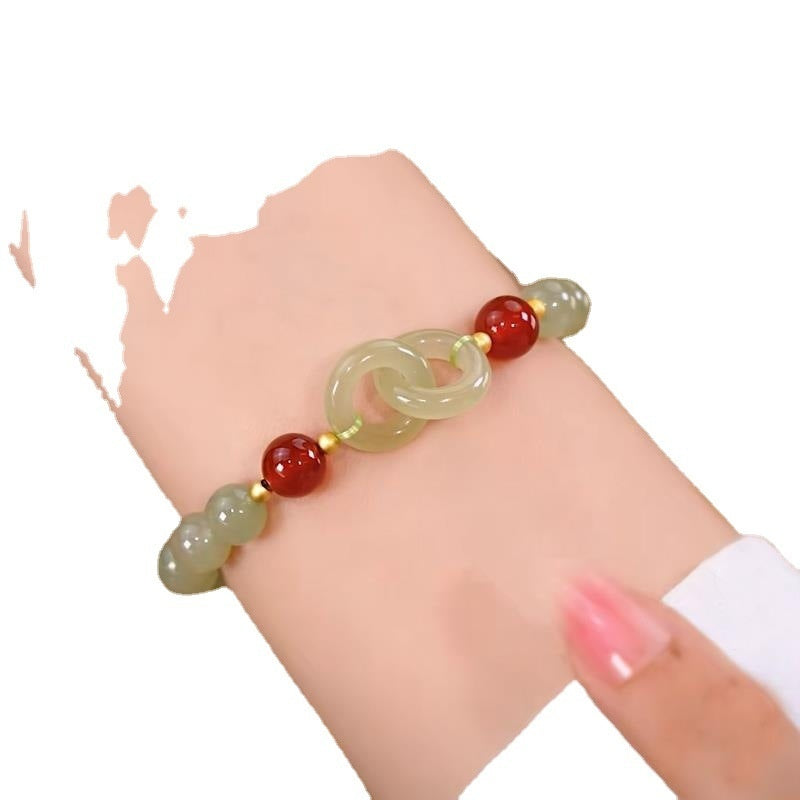 Ring Buckle Chalcedony Simple Bracelet Bracelet Female Light Luxury