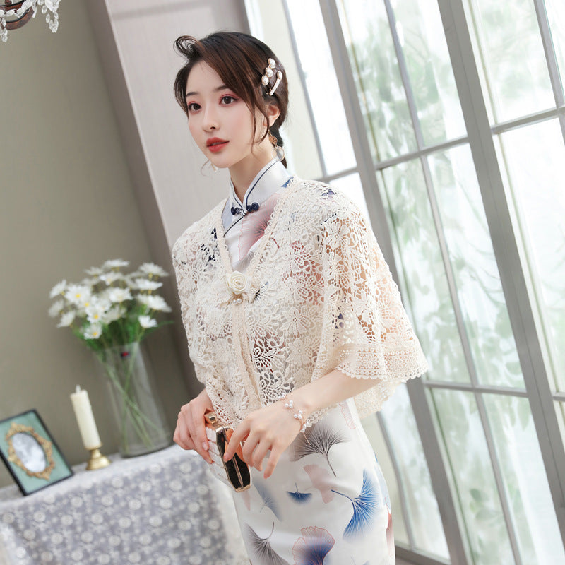 Wedding Shawl Vintage Cardigan Lace Thin Coat