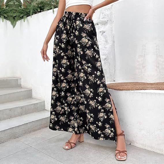 Beautiful Fashion Loose Casual Fashion Printed Wide-leg Pants