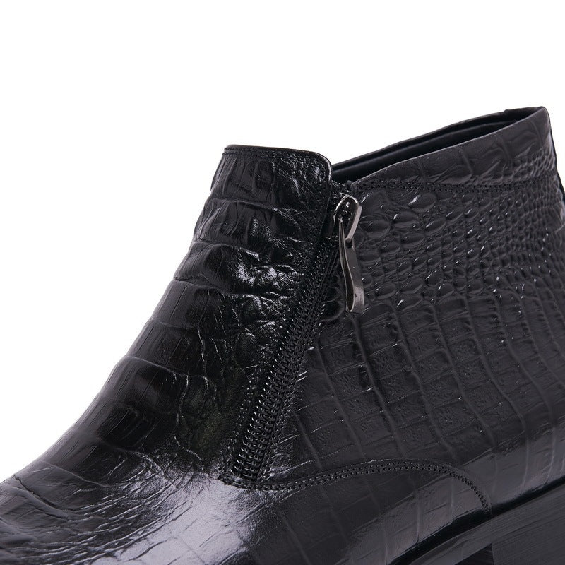 Trendy High-top Formal Business Leather Boots