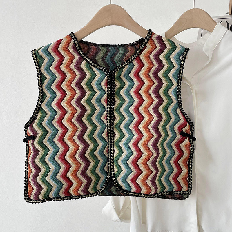 Spring And Summer New Ethnic Style Retro Small Shawl Women's Outer Vest Embroidered Vest