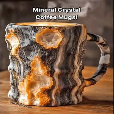 400ml Resin Mineral Crystal Coffee Mug: Elegant Cup for Home & Workplace Decor