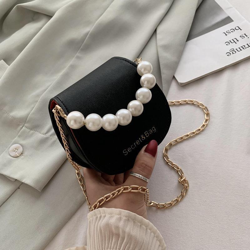 Women's Fashion Pearl Hand Shoulder Bag