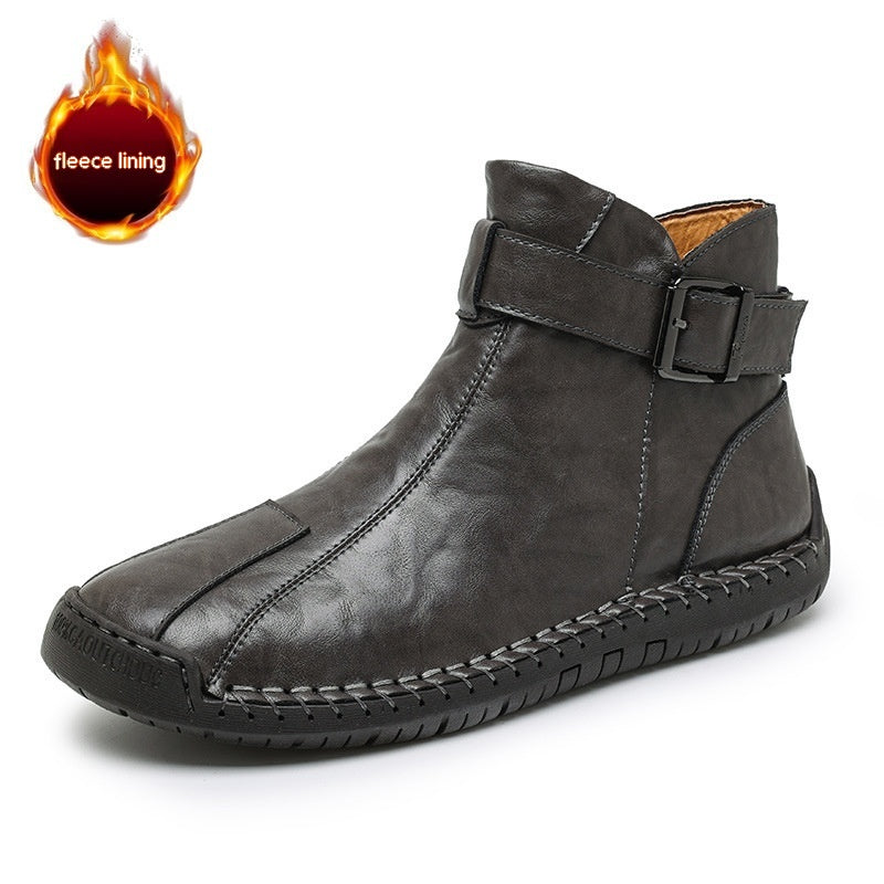 Cross-border Foreign Trade Hot Genuine Leather High-top Casual Men's Leather Boots