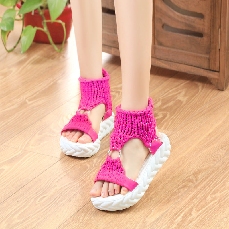 Women's Fashionable Knitted Wool Sandals