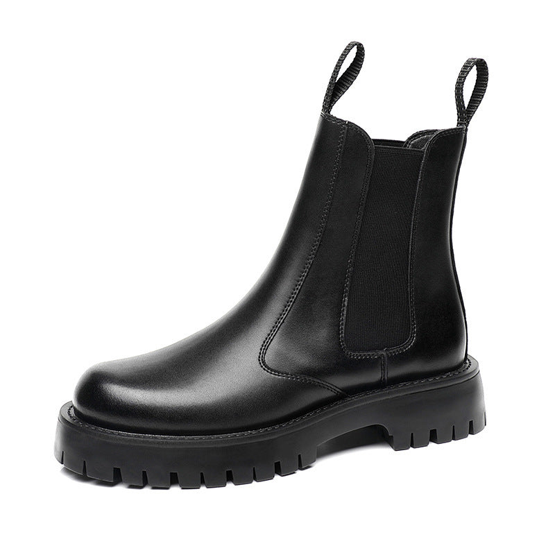 Winter Fleece-lined Dr Martens Boots Men's Korean Style