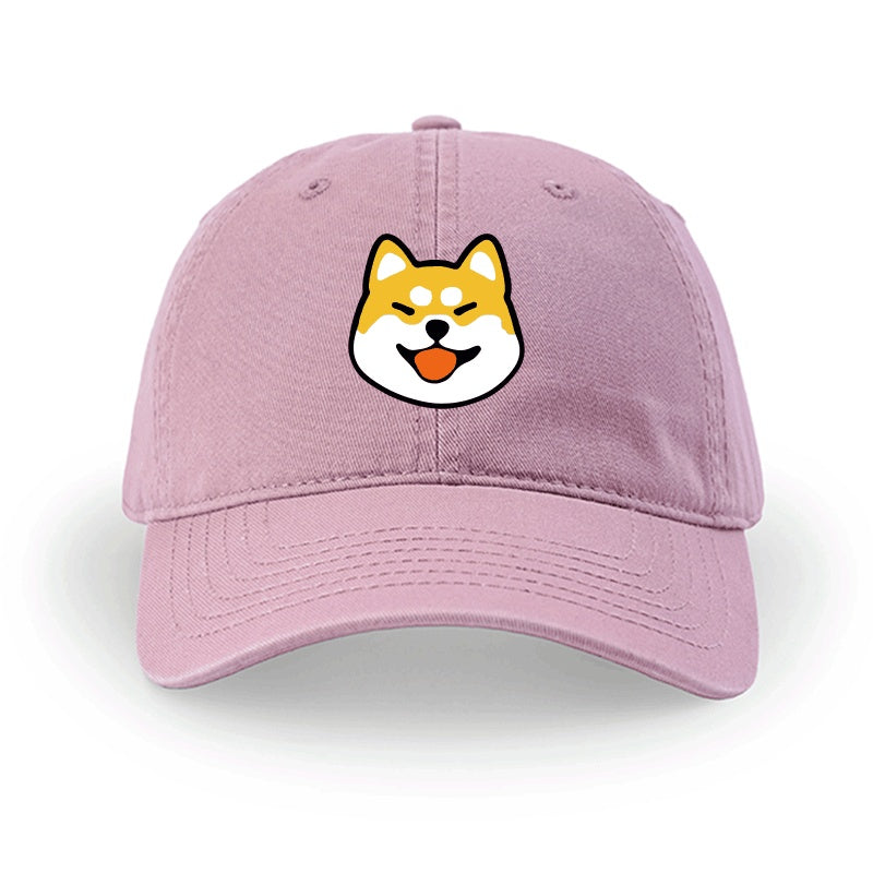 Men And Women Simple Cotton Shiba Inu Pattern Hat